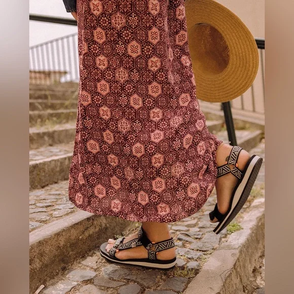 Passenger Hannah skirt in tile wine maxi skirt - Picture 4 of 12